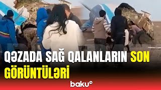 AZAL-ın təyyarəsinin düşdüyü yerdən dəhşətə gətirən görüntülər