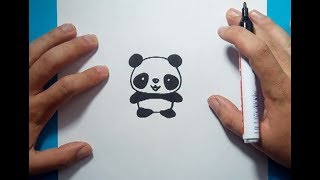 Como dibujar un oso panda paso a paso 4 | How to draw a panda 4