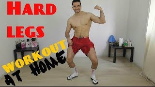 Hard Legs Workout At Home ( NO WEIGHTS )