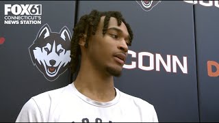 UConn's Stephon Castle speaks ahead of matchup with Georgetown | Full Interview