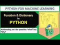 Function and Dictionary in Python -Malayalam