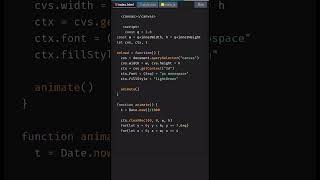Create Binary Canvas Animation with HTML Canvas | HTML5 Canvas Tutorial #shorts #coding #JavaScript