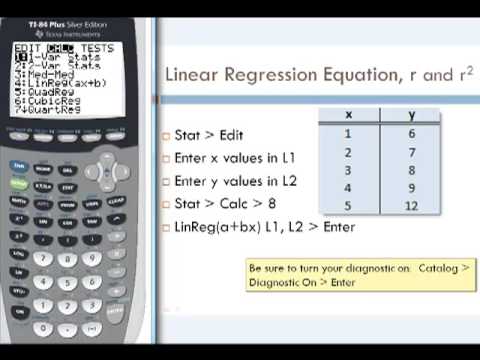 Linear Regression By Calculator - YouTube