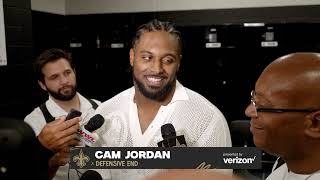 Cameron Jordan talks Bryce Young, win vs. Panthers | New Orleans Saints