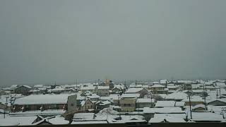 大雪の中爆走北陸新幹線 糸魚川駅