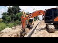 doosan dx200a กระบอกเทา ช่างม่อน สายแย็ก เจอ pc130 8 จัดทั้งคู่ excavator ep.5574