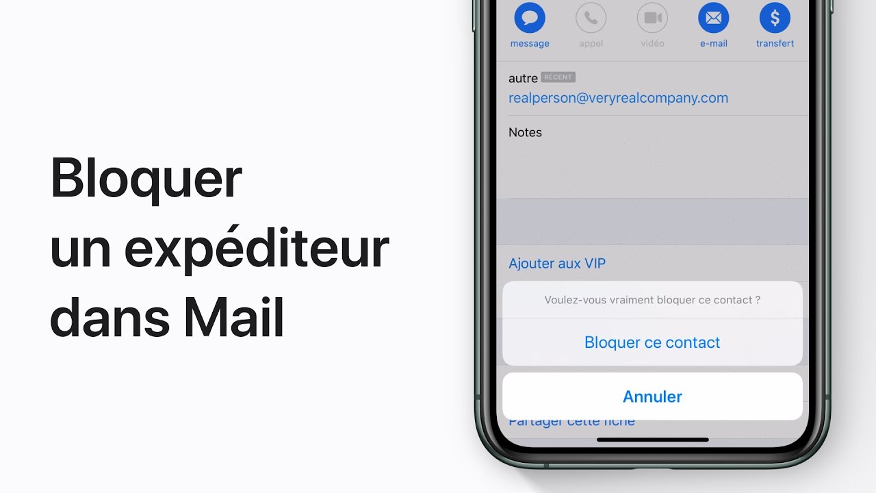 Bloquer Un Expéditeur Dans Mail - Apple Support - YouTube