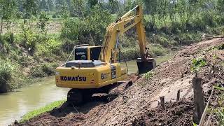 KOMATSU PC210MOงานขุดลอกคลองกับทีมงานสุชานันท์