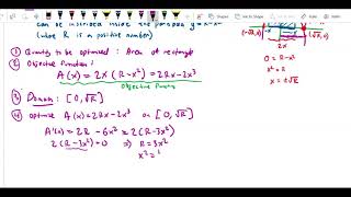 Applied Optimization Rectangle inscribed in parabola