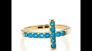 Rarities Gemstone Vermeil Sideways 'Cross' Ring