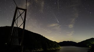 241020 九頭竜湖の紫金山・アトラス彗星と天の川タイムラプス４K