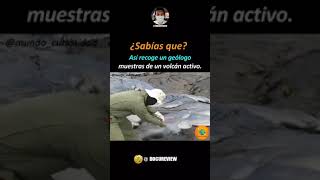 así recoge un geólogo muestras de un volcán activó #shorts