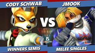 Tipped Off 15 TOP 8 - Cody Schwab (Fox) Vs. Jmook (Sheik) Smash Melee - SSBM