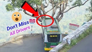 Private Bus Very Risk Of Turning Time Suddenly Breaking in 34/70 Hairpin bend at Kolli Hills