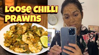 ঝটপট সুস্বাদু চিংড়ি রান্নার রেসিপি | Loose Chilli Prawn Recipe| লকডাউনে বাসার বাজার। Nesath Khusbu