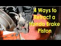 4 Ways to Retract Brake Piston on a Honda Accord with Electronic Parking Brake