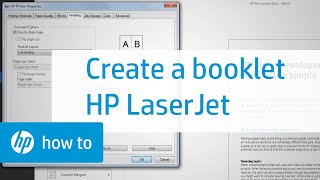 Creating a Booklet with an HP LaserJet Printer | HP LaserJet | HP