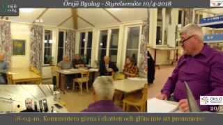 Örsjö Byalags Styrelsemöte  10/4-18