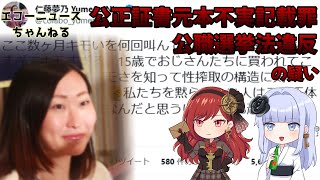 仁藤夢乃氏　公正証書原本不実記載罪の疑い　住んでいないコラボ本部へ住民票を移動・・・公選法違反も成立の余地　＊仁藤夢乃・Colabo特集（１２回）