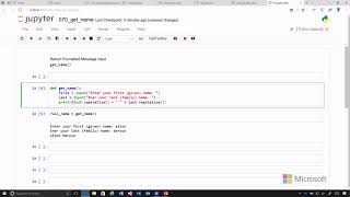 31 Python Beginner Strings and Functions - Build get name Function