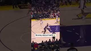 Bronny almost had it 😭😭 - BASKETBALL HIGHLIGHTS 🏀 #basketball#nba#lebronjames#bronnyjames#troll#fun