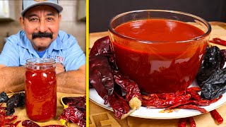 Mexican RED CHILE SAUCE Recipe  for Tamales, Enchiladas, Asado, Chili con Carne & More