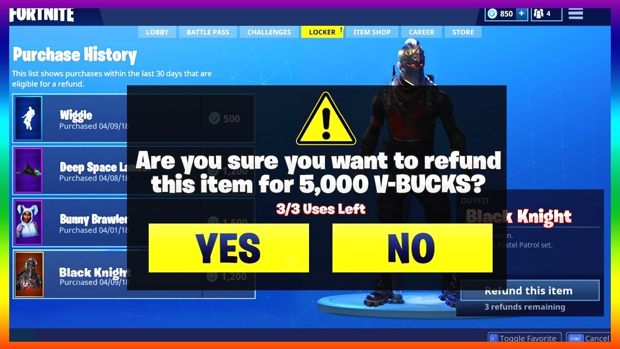 How To Refund Skins In Fortnite Battle Royale! (New Season 4 Refund ...