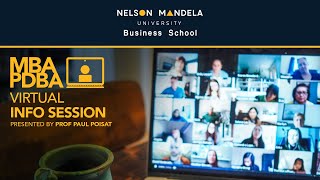 MBA / PDBA VIRTUAL INFO SESSION   2021 with PROF POISAT