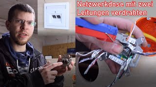 Netzwerkdose verdrahten (Belegung beider Ports)