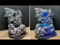 Amazing Rock Fountain making with Styrofoam and LED | DIY Fountain |