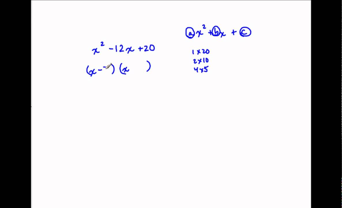 Factor Quadratics - YouTube