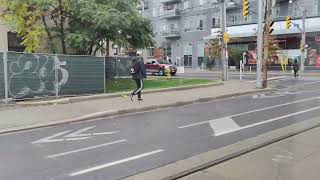 STREETCAR RIDE FROM CARLAW AVE TO YONGE ST THRU DUNDAS ST WEST  TORONTO OCT 27/23  CANADA