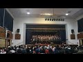 Cenestra choir in another beautiful massed item with our Welsh Choir