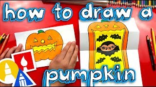 How To Draw A Big Mouth Pumpkin (Folding Surprise)