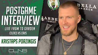 Kristaps Porzingis on BOUNCING BACK From Terrible First Half in Celtics vs Cavs | Postgame 12/12/23