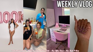 WEEKLY VLOG | 100K Party & Shoot + Build Your Own Cocktail Date + New Office Decor + New Nails& More