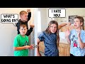 FIGHTING WITH THE DOOR LOCKED to see how my family reacts!! | JKREW