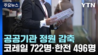 공공기관 정원 12,442명 감축...코레일 722명·한전 496명 / YTN