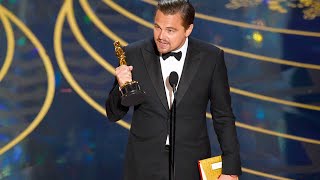 Leonardo DiCaprio Wins Oscar Best Actor for The Revenant (Leo's speech At The Oscars 2016)