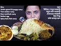 HUGE RICE BOILED EGG BATA FISH JACKFRUIT CURRY EATING | VEGETABLES CURRY AND NON VEG FOOD MUKBANG