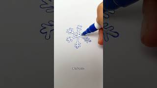 雪花这样画，简单又好看？#畫畫 #简笔画 #绘画教程