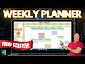 This Weekly Planner Uses The New Excel Checkbox Feature + Free Download