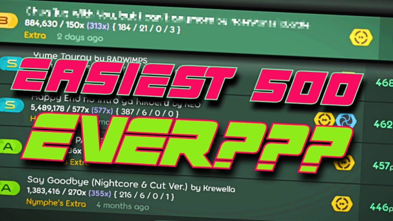 Easiest 500pp For Beginners Youtube