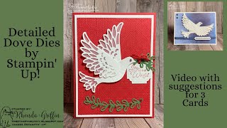 Detailed Dove Die Cuts, Stampin' Up!, 3 Christmas Cards Video