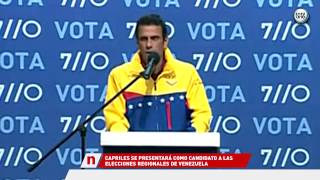 CAPRILES CANDIDATO A LAS ELECCIONES REGIONALES DE VENEZUELA DEL 16 DE DICIEMBRE