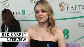 Aimee Lou Wood EE Rising Star Award BAFTAs 2023 Red Carpet Interview - Sex Education, Living