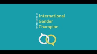 How to become an International Gender Champion