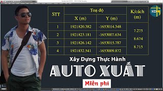 Xuất tọa độ điểm trong CAD kèm khoảng cách hàng loạt, lisp cad hay, lisp trắc đạc || XDTH #65