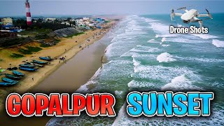 Gopalpur Beach - Orissa || SUNSET || 4K UHD Drone Video || Aerial View || Travel Diaries