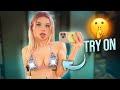 [4K] Valeria Vee | Bikini Try On Outside The Dressing Room #tryonhaul #fashion #style